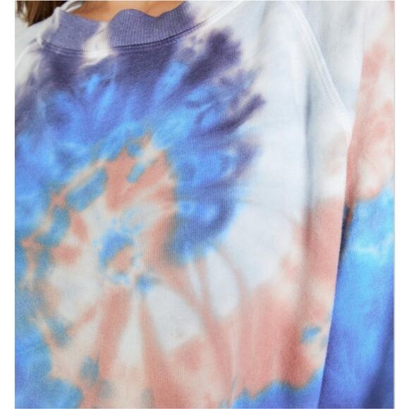 NEW Wildfox Couture Monte Crop Dawn Spiral Tie-Dye Hooded Sweatshirt - Picture 12 of 12